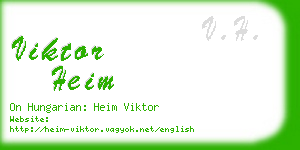 viktor heim business card